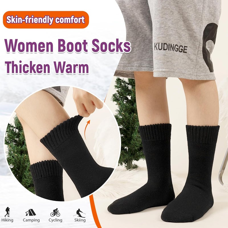 AMENLAN Store Women Heated Socks Ski Winter Thermal Hiking Snowboarding Thick Boot Insulated Socks 3 Pairs - Image 3